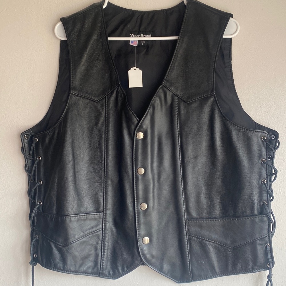 Steer Brand Genuine Leather Vest